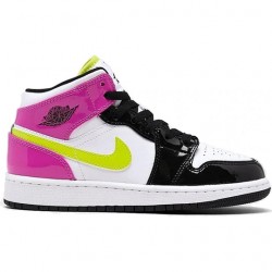 Jordan 1 Mid "White Black Cyber Pink" Mujer CZ9835-100