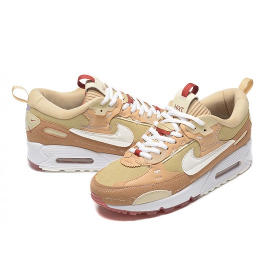 Hombre Nike Air Max 90 Futura Marrón Blanco Zapatillas De Deporte