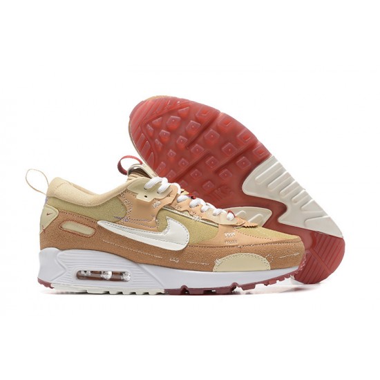 Hombre Nike Air Max 90 Futura Marrón Blanco Zapatillas De Deporte