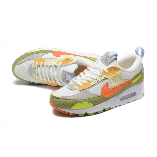 Hombre Nike Air Max 90 Futura Verde Naranja Zapatillas De Deporte