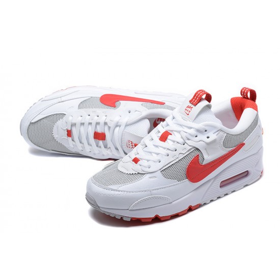 Hombre Nike Air Max 90 Futura Blanco Rojo FD9865-100 Zapatillas De Deporte