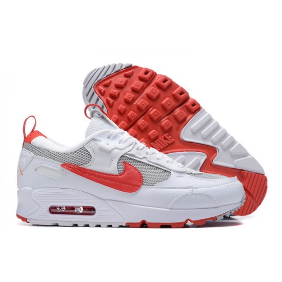 Hombre Nike Air Max 90 Futura Blanco Rojo FD9865-100 Zapatillas De Deporte