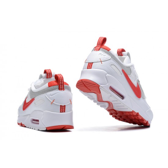 Hombre Nike Air Max 90 Futura Blanco Rojo FD9865-100 Zapatillas De Deporte