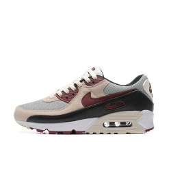 Hombre Nike Air Max 90 Beige Rojo DQ4071-004 Zapatillas De Deporte