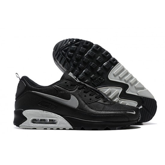 Hombre Nike Air Max 90 Negro Gris DH4619-100 Zapatillas De Deporte