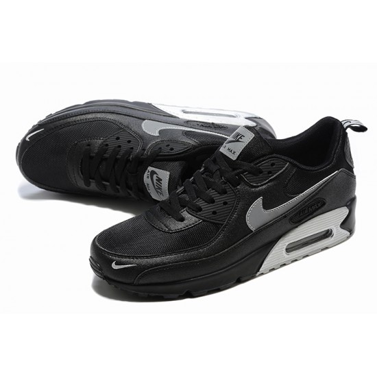 Hombre Nike Air Max 90 Negro Gris DH4619-100 Zapatillas De Deporte