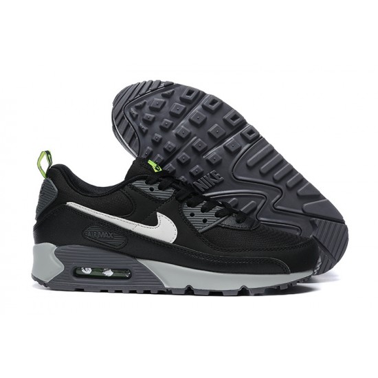 Hombre Nike Air Max 90 Negro Gris Blanco Zapatillas De Deporte