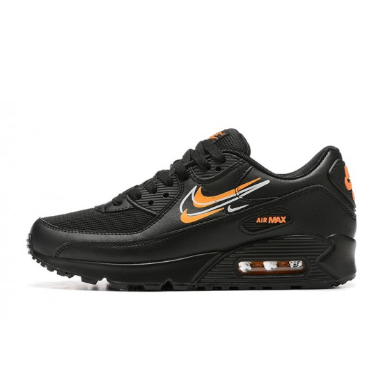 Hombre Nike Air Max 90 Negro Naranja DV7146-001 Zapatillas De Deporte