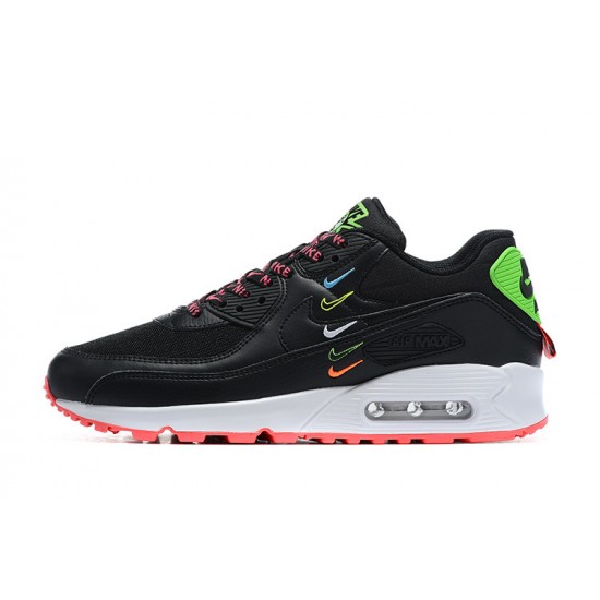 Hombre Nike Air Max 90 Negro Rosa CK7069-001 Zapatillas De Deporte