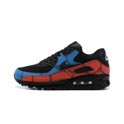 Hombre Nike Air Max 90 Negro Rojo DJ6888-001 Zapatillas De Deporte