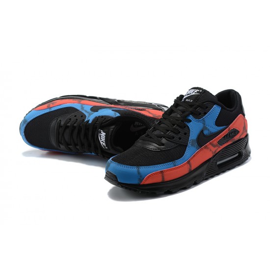 Hombre Nike Air Max 90 Negro Rojo DJ6888-001 Zapatillas De Deporte