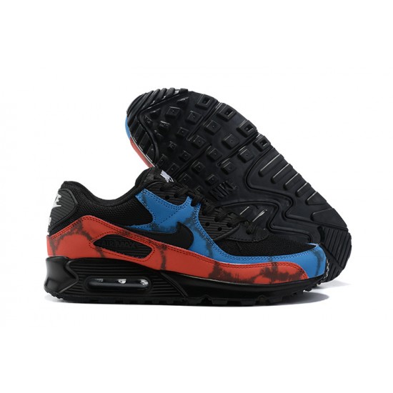 Hombre Nike Air Max 90 Negro Rojo DJ6888-001 Zapatillas De Deporte