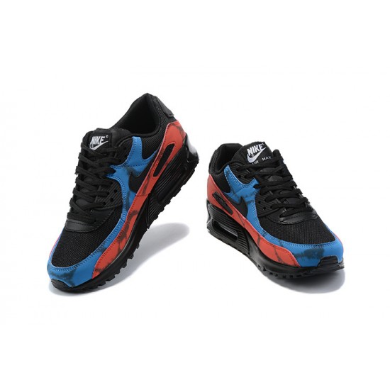 Hombre Nike Air Max 90 Negro Rojo DJ6888-001 Zapatillas De Deporte