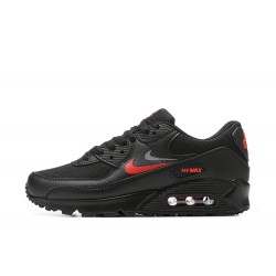 Hombre Nike Air Max 90 Negro Rojo Zapatillas De Deporte