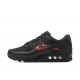 Hombre Nike Air Max 90 Negro Rojo Zapatillas De Deporte