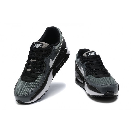 Hombre Nike Air Max 90 Negro Blanco CN8490-002 Zapatillas De Deporte