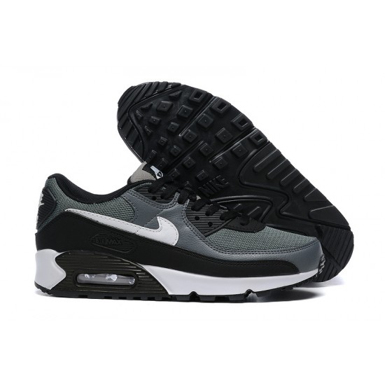 Hombre Nike Air Max 90 Negro Blanco CN8490-002 Zapatillas De Deporte