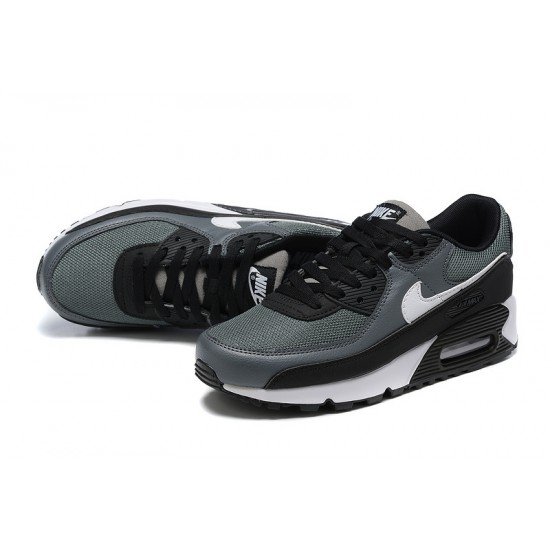 Hombre Nike Air Max 90 Negro Blanco CN8490-002 Zapatillas De Deporte