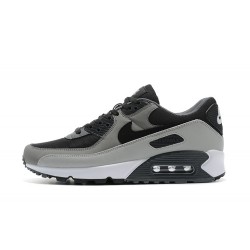 Hombre Nike Air Max 90 Negro y Gris Zapatillas De Deporte