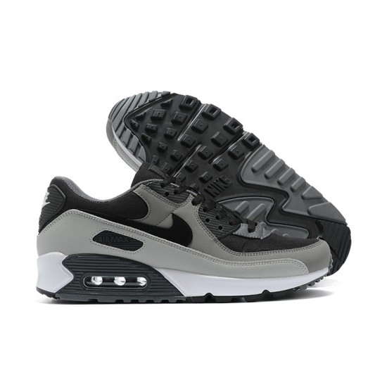 Hombre Nike Air Max 90 Negro y Gris Zapatillas De Deporte