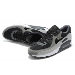 Hombre Nike Air Max 90 Negro y Gris Zapatillas De Deporte