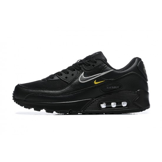 Hombre Nike Air Max 90 Negro y Amarillo Zapatillas De Deporte