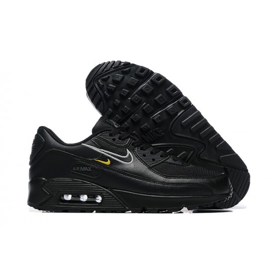 Hombre Nike Air Max 90 Negro y Amarillo Zapatillas De Deporte