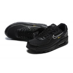 Hombre Nike Air Max 90 Negro y Amarillo Zapatillas De Deporte