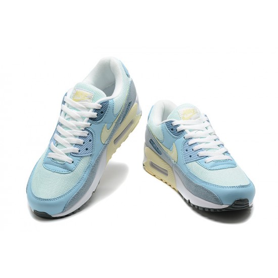 Hombre Nike Air Max 90 Azul Blanco DM2829-001 Zapatillas De Deporte