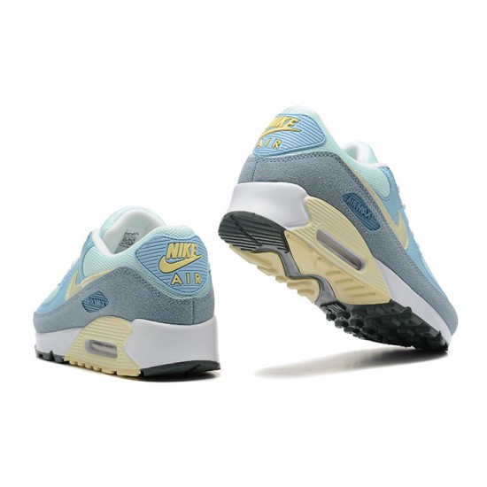 Hombre Nike Air Max 90 Azul Blanco DM2829-001 Zapatillas De Deporte