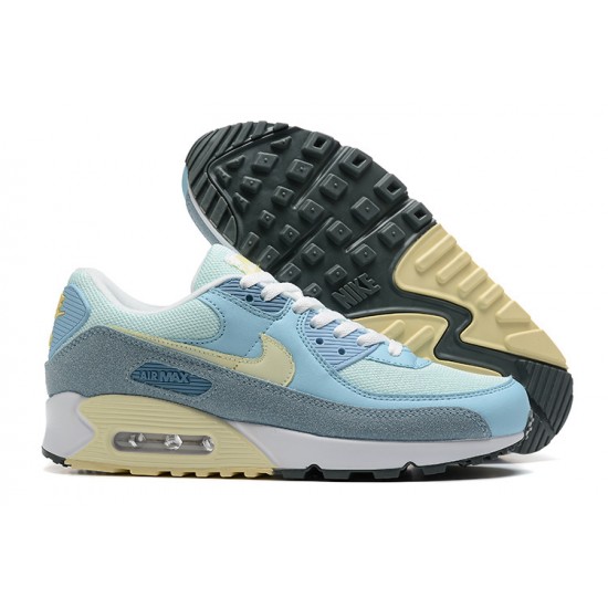 Hombre Nike Air Max 90 Azul Blanco DM2829-001 Zapatillas De Deporte