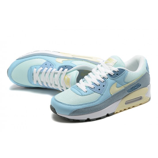 Hombre Nike Air Max 90 Azul Blanco DM2829-001 Zapatillas De Deporte