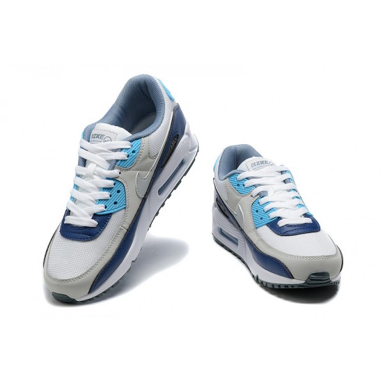 Hombre Nike Air Max 90 Azul Blanco FD0664-400 Zapatillas De Deporte