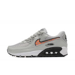 Hombre Nike Air Max 90 Gris Naranja Zapatillas De Deporte