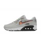 Hombre Nike Air Max 90 Gris Naranja Zapatillas De Deporte