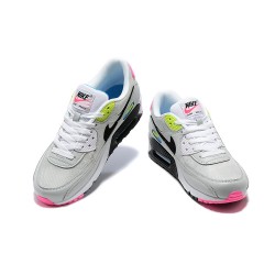 Hombre Nike Air Max 90 Gris Rosa DE4398-001 Zapatillas De Deporte