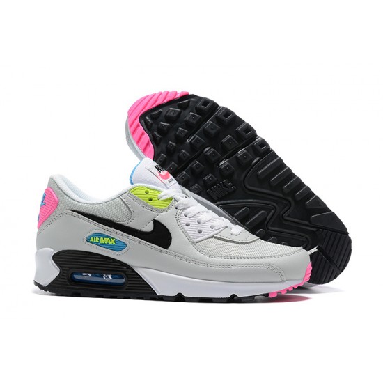 Hombre Nike Air Max 90 Gris Rosa DE4398-001 Zapatillas De Deporte