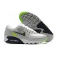 Hombre Nike Air Max 90 Gris Blanco y Negro Zapatillas De Deporte