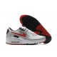 Hombre Nike Air Max 90 Plata Rojo Zapatillas De Deporte