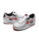 Hombre Nike Air Max 90 Plata Rojo Zapatillas De Deporte