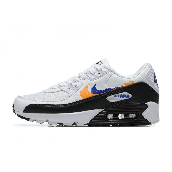 Hombre Nike Air Max 90 Blanco Negro FD0654-400 Zapatillas De Deporte