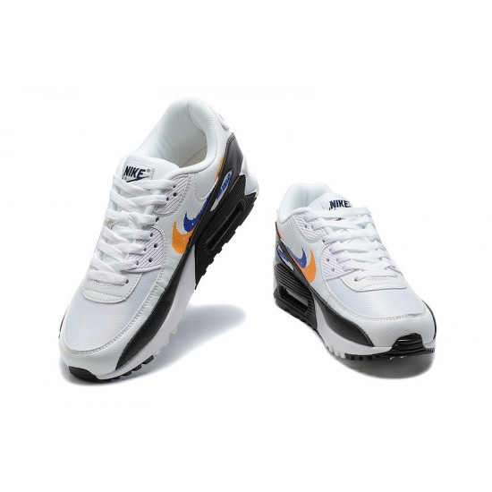 Hombre Nike Air Max 90 Blanco Negro FD0654-400 Zapatillas De Deporte