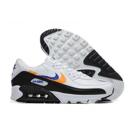 Hombre Nike Air Max 90 Blanco Negro FD0654-400 Zapatillas De Deporte