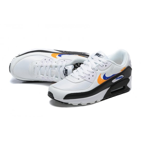 Hombre Nike Air Max 90 Blanco Negro FD0654-400 Zapatillas De Deporte