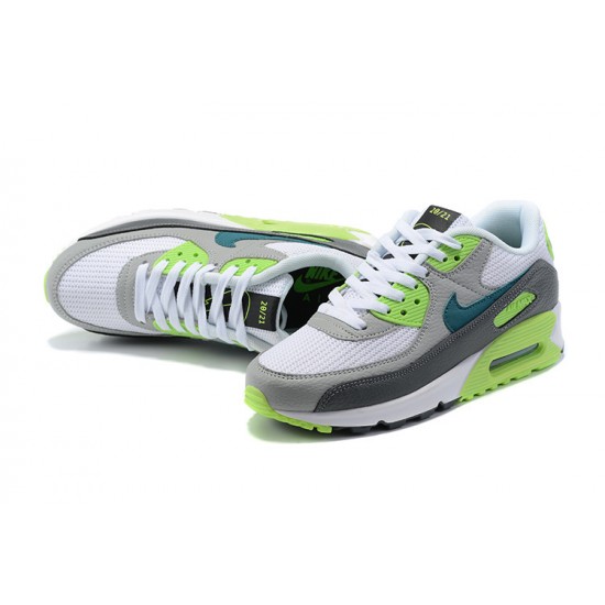 Hombre Nike Air Max 90 Blanco Gris DJ6897-100 Zapatillas De Deporte