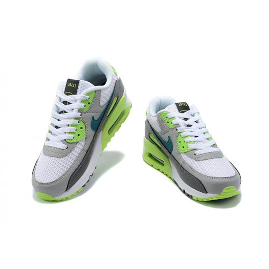 Hombre Nike Air Max 90 Blanco Gris DJ6897-100 Zapatillas De Deporte