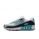 Hombre Nike Air Max 90 Blanco Gris y Azul Zapatillas De Deporte