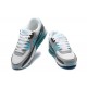 Hombre Nike Air Max 90 Blanco Gris y Azul Zapatillas De Deporte