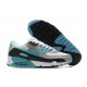 Hombre Nike Air Max 90 Blanco Gris y Azul Zapatillas De Deporte