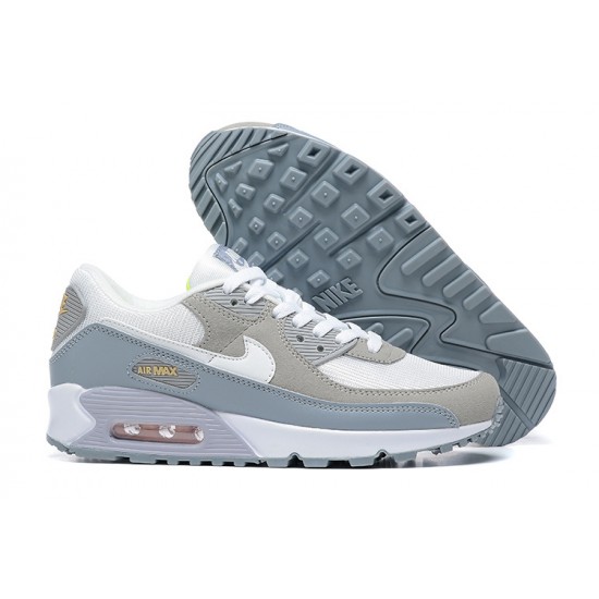 Hombre Nike Air Max 90 Blanco Gris y Verde Zapatillas De Deporte